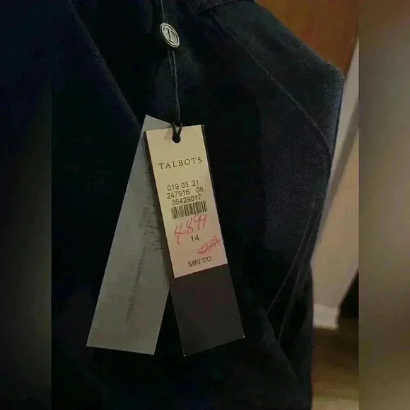 Talbots NWT Navy Women’s Suit Jacket Size 14 - Picture 8 of 13